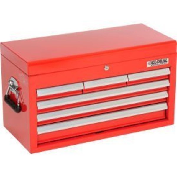 Global Equipment Tool Chest, 6 Drawer, Red EP222-6BX RED